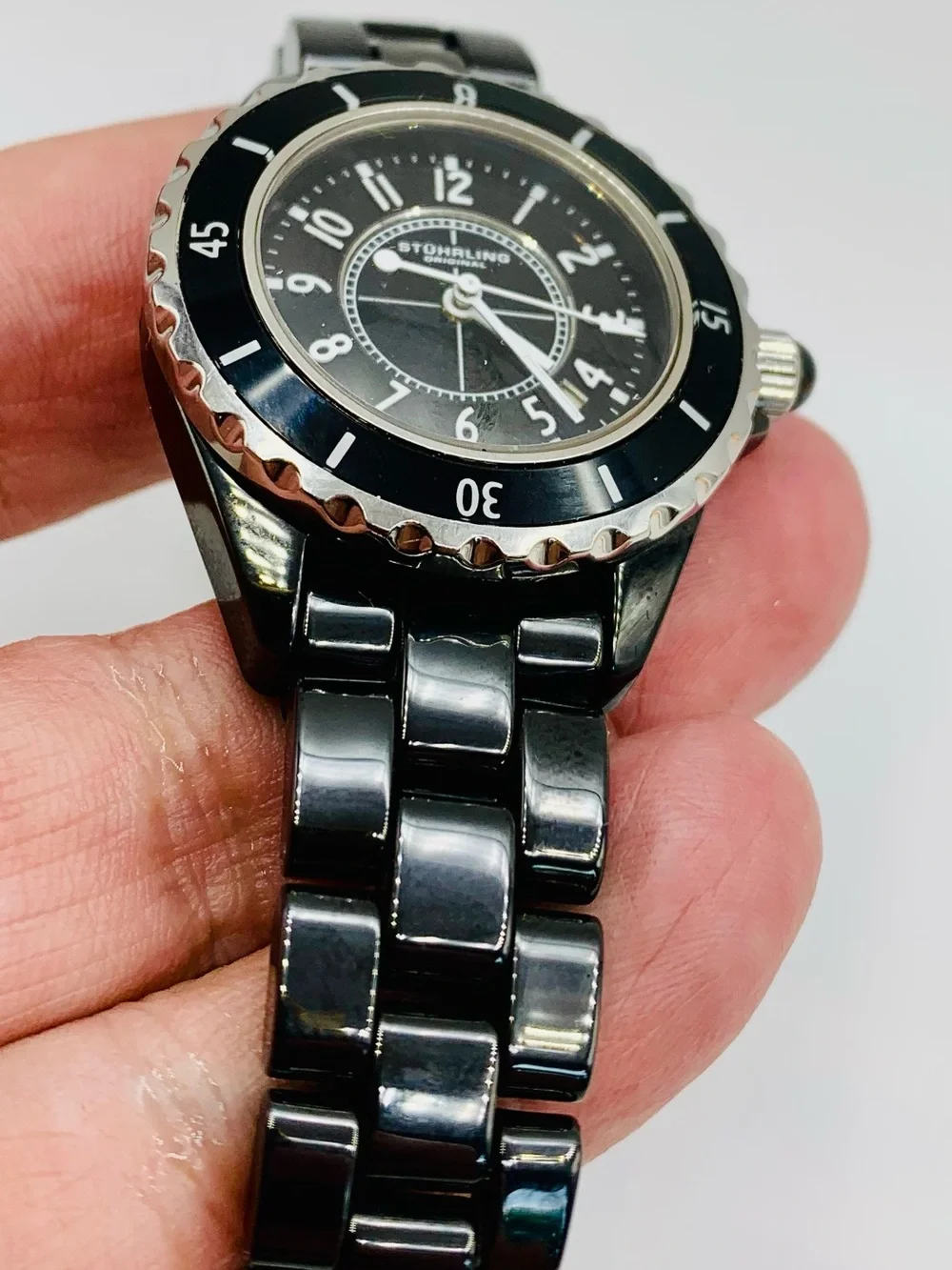 Stuhrling Original Women's Black Stainless Steel Watch